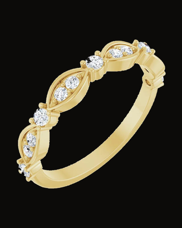 1/3 CTW Lab-Grown Diamond Anniversary Band — 14K Yellow / White Gold · 2 mm