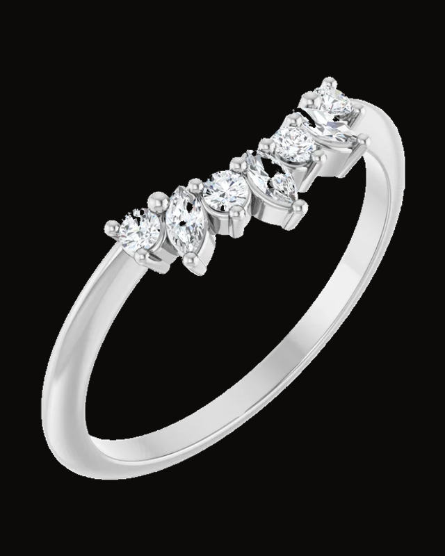 1/6 CTW Natural Diamond Contour Band