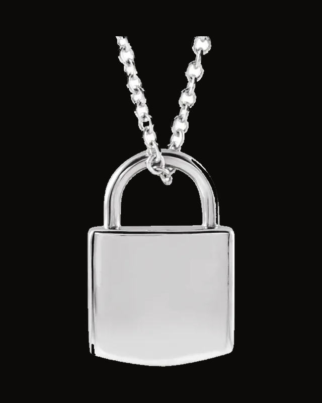 Engravable Lock Necklace or Pendant