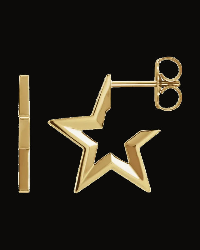 Star Hoop Earrings