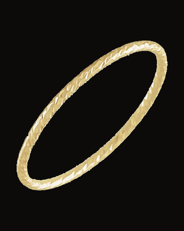 Faceted Stackable Ring — 14K Yellow Gold · 1 mm