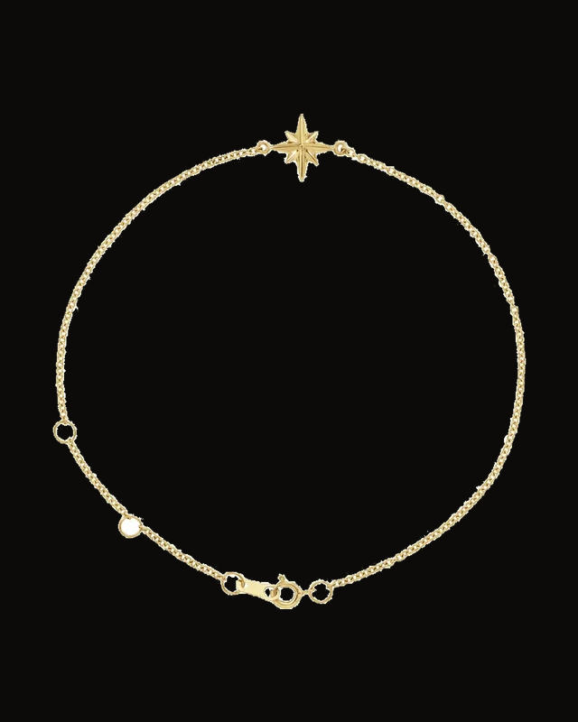 Star Chain Bracelet — 14K Yellow Gold