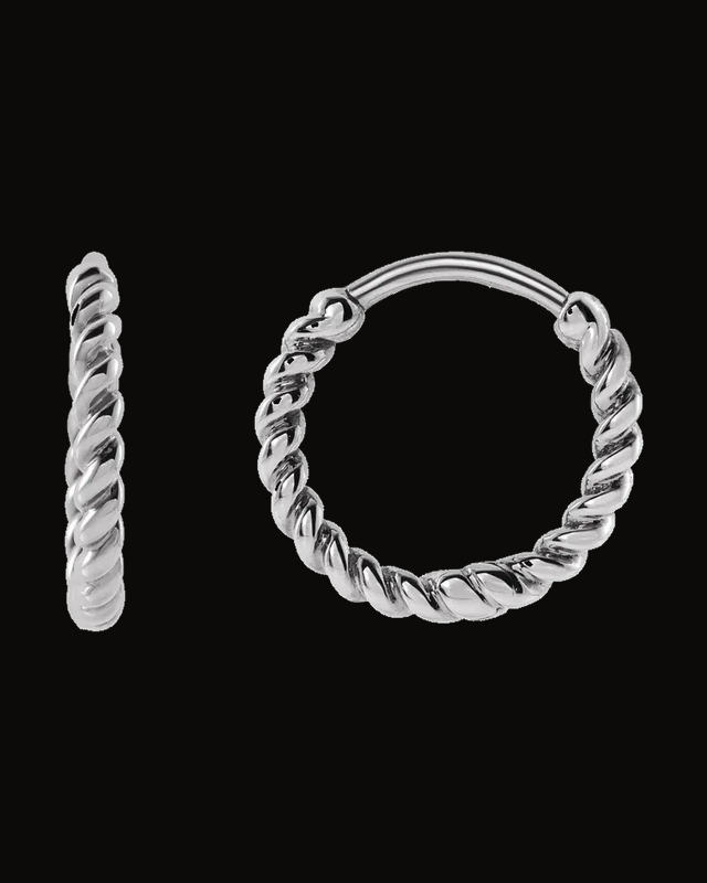 Twisted Rope Hoop Earrings