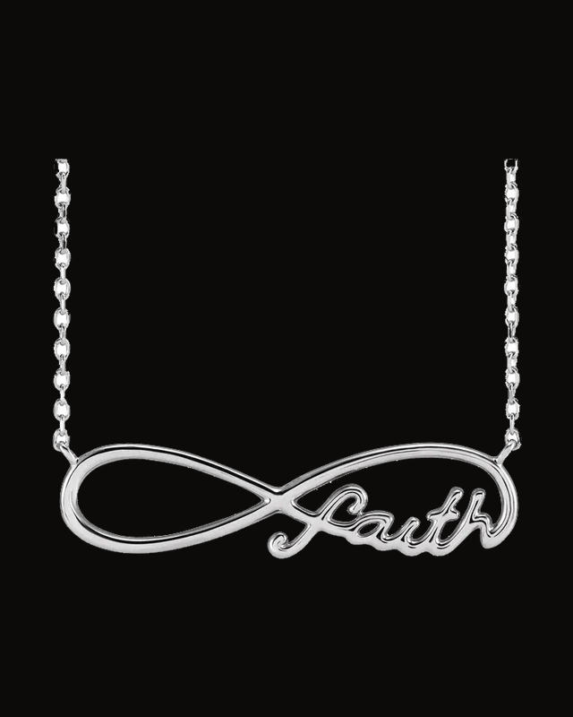 Infinity-Inspired Faith Necklace or Center — Sterling Silver
