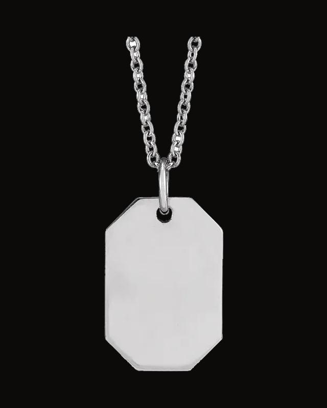 Engravable Dog Tag Necklace or Pendant