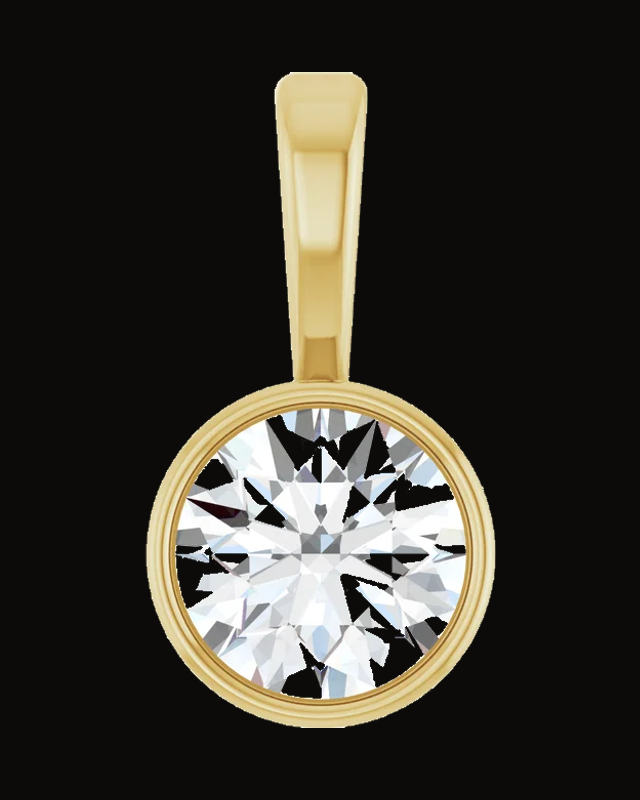 Bezel-Set Solitaire Necklace or Pendant