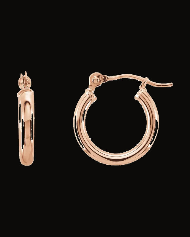 Round Tube Hoop Earrings