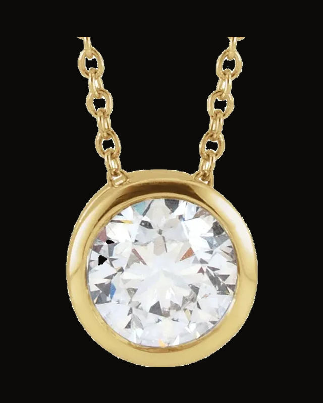 1/4 Ct Lab-Grown Diamond Solitaire Necklace