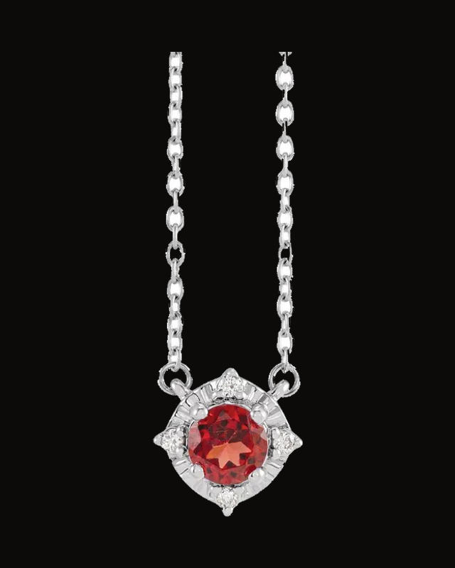 Birthstone Halo-Style Necklace