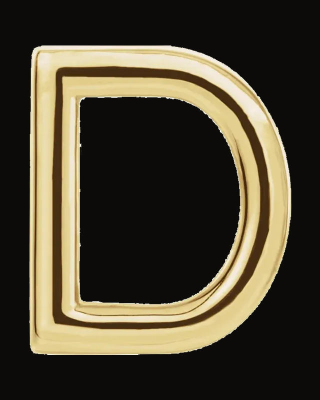 Single Initial Earring