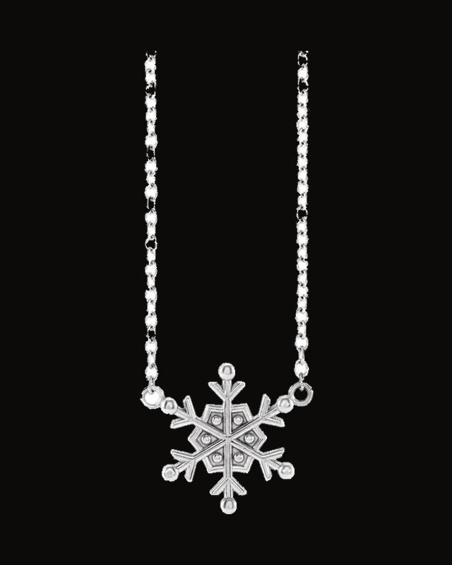 Petite Snowflake Necklace or Center — Sterling Silver