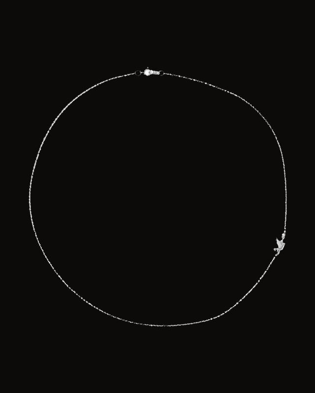 Off-Center Holy Spirit Dove Necklace — Sterling Silver