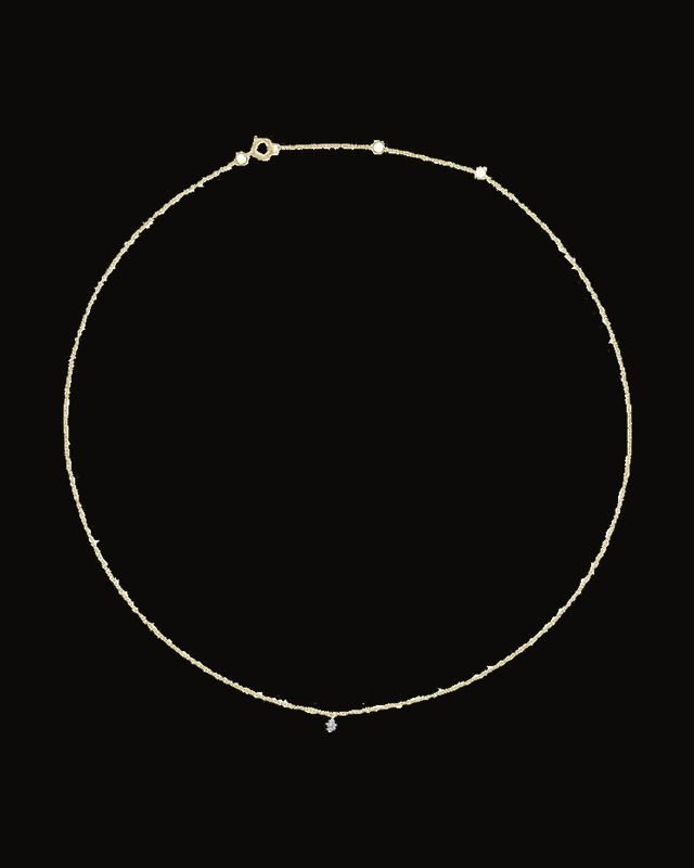 1/6 Ct Lab-Grown Diamond Solitaire Adjustable Necklace — 14K Yellow Gold-Plated