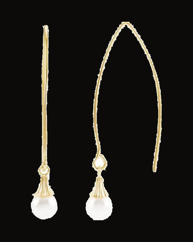 Endless Wire Dangle Earrings — 14K Yellow Gold