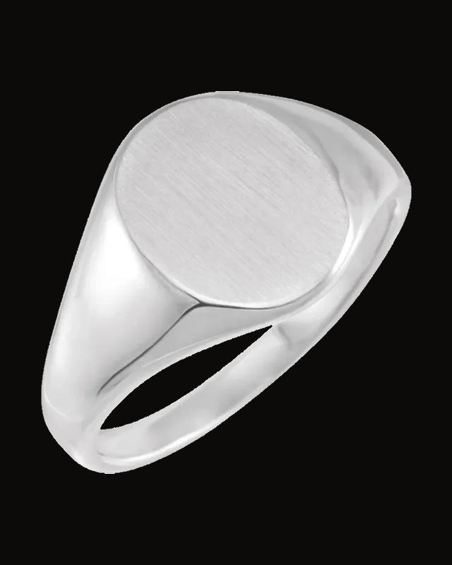 Oval Signet Ring — Sterling Silver · 2.19 mm