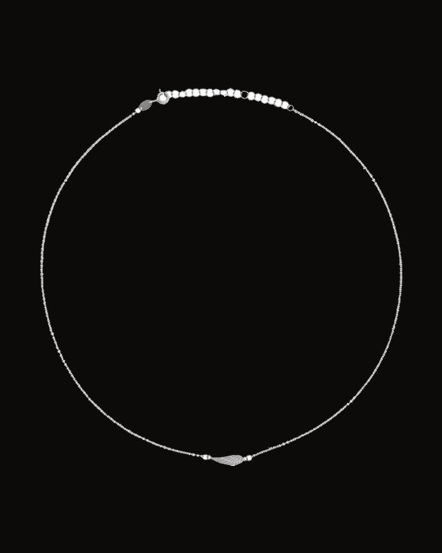 Angel Wing Necklace — Rhodium-Plated on 14K White Gold