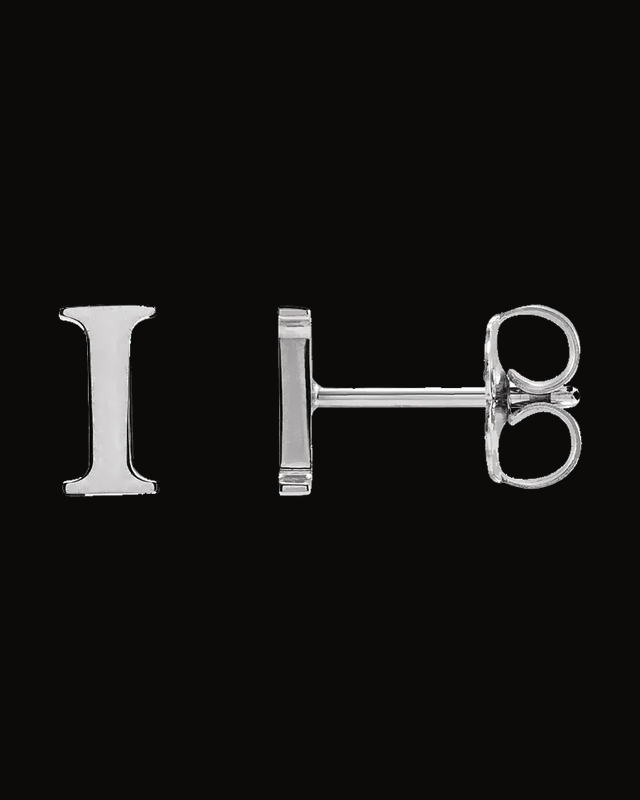 Single Roman Numeral Earring — 14K White / Yellow Gold