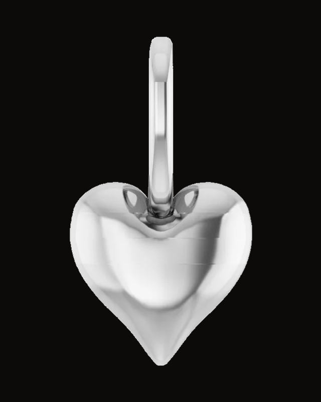 Puffed Heart Charm/Pendant
