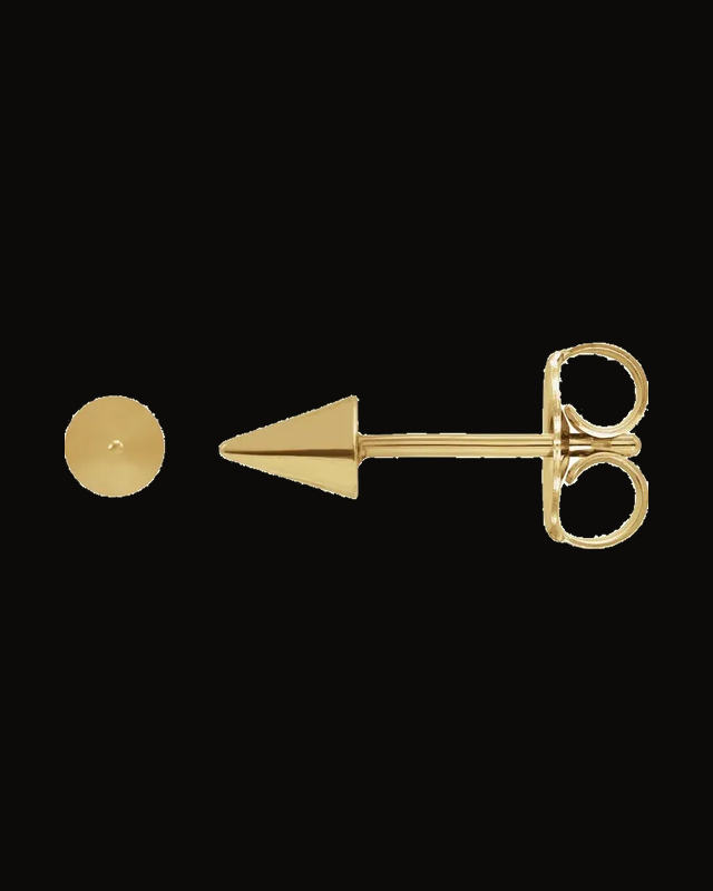 Spike Stud Earrings — 14K Yellow Gold