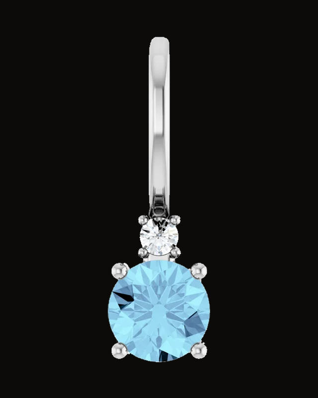 Accented Charm/Pendant — 14K Yellow / White Gold