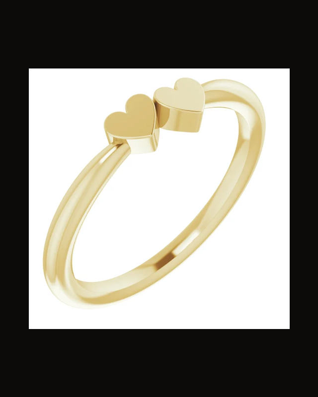 Family Engravable Heart Ring
