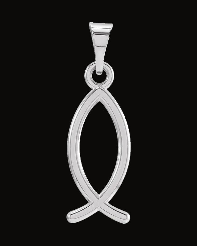 Ichthus (Fish) Pendant — Sterling Silver