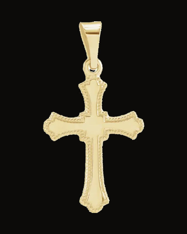 Cross Pendant — 14K White / Yellow Gold