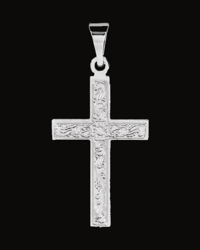 Floral Cross Necklace or Pendant