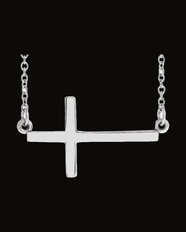 16-18 Inch Sideways Cross Necklace