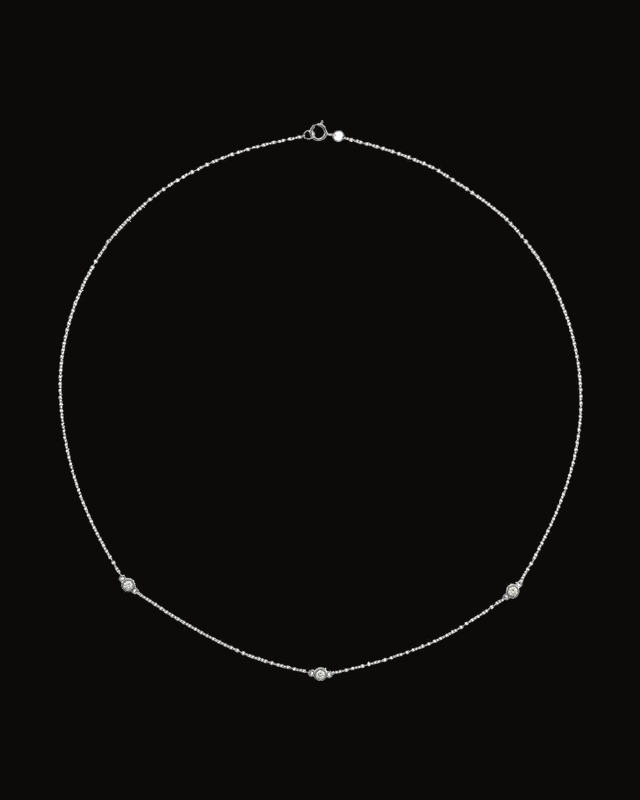 Bezel-Set Station Necklace