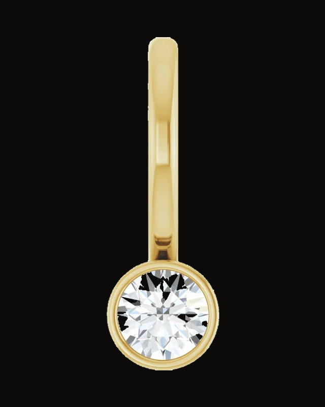Bezel-Set Solitaire Charm/Pendant