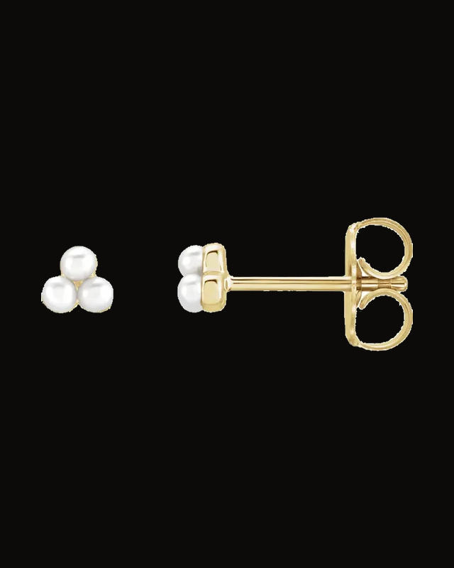 Freshwater Pearl Earrings — 14K Yellow Gold · 2 mm
