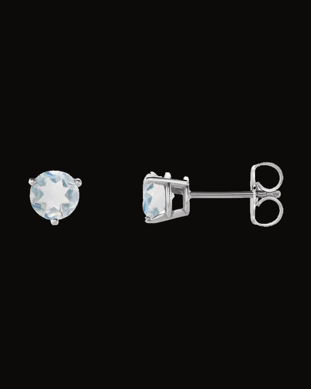 Round 3-Prong Stud Earrings