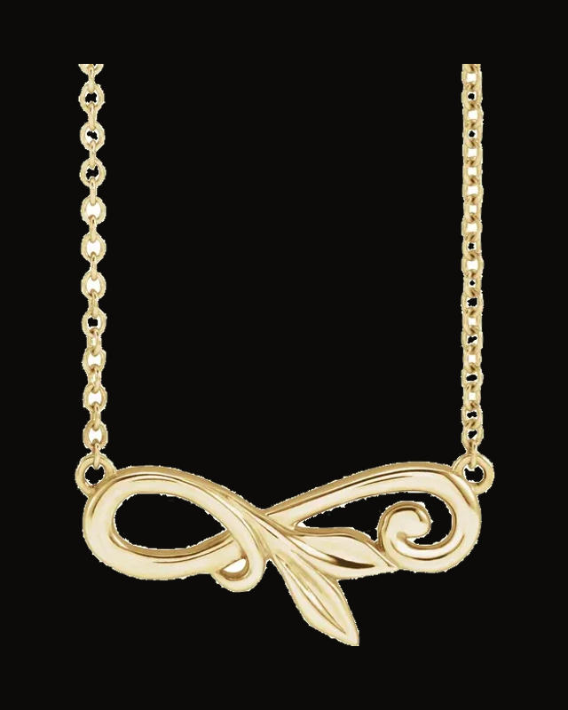 Infinity-Inspired Necklace or Center — 14K Yellow Gold