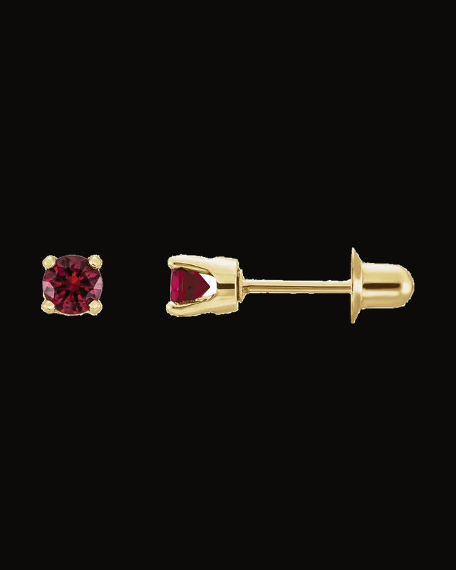 Round 4-Prong Stud Earrings — 14K Yellow Gold · 3 mm