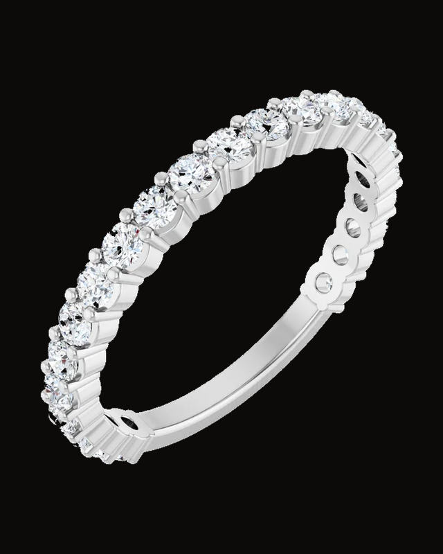 5/8 CTW Lab-Grown Diamond Matching Band — Rhodium-Plated on 14K White Gold · 1 mm