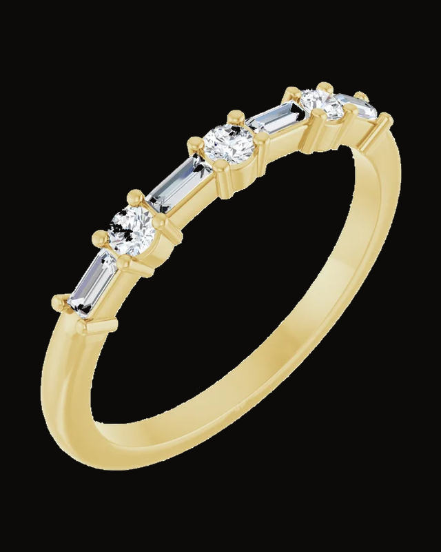 1/4 CTW Lab-Grown Diamond Anniversary Band — 14K Yellow / White Gold · 1.5 mm