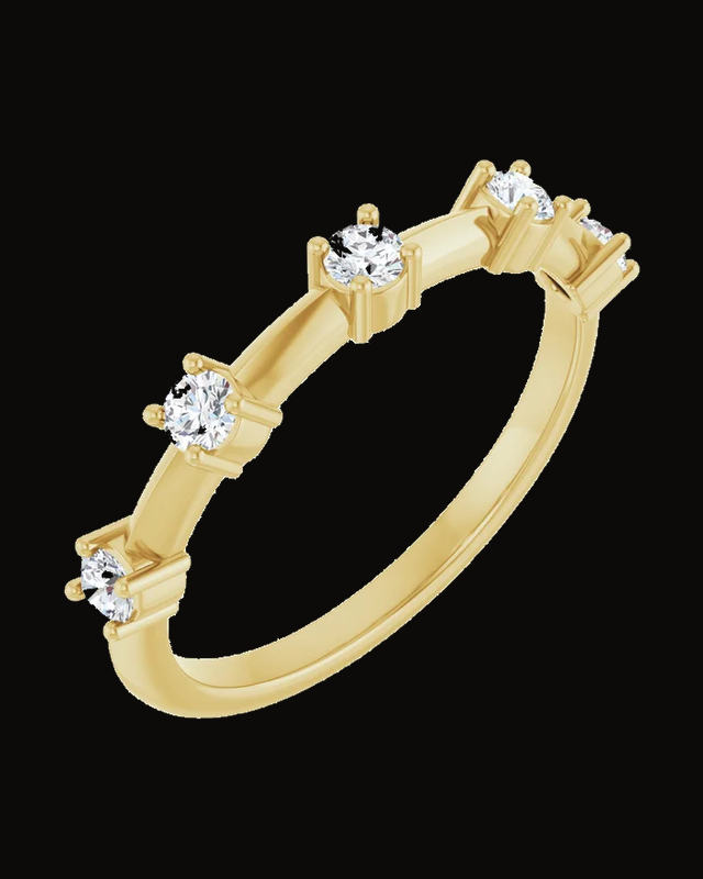 1/3 CTW Lab-Grown Diamond Knife-Edge Anniversary Band — 14K Yellow Gold · 1.5 mm