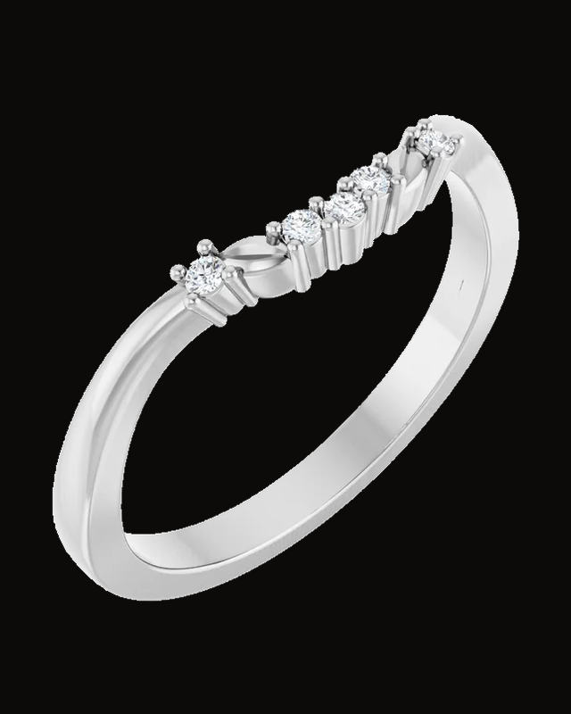 Accented Floral Engagement Ring or Band
