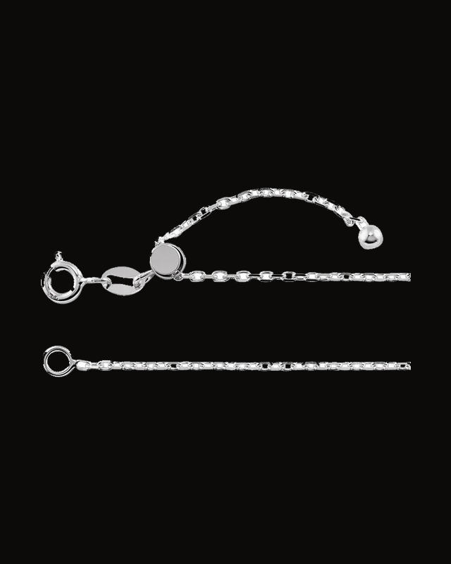 0.95 mm Adjustable Cable Chain — Silver-Plated on Sterling Silver