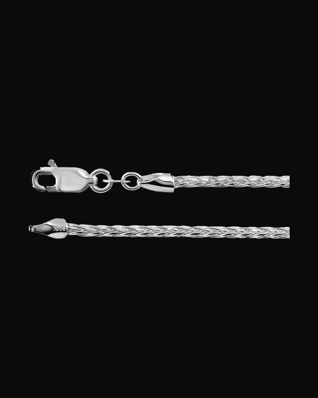 1.75 mm Diamond-Cut Wheat Chain — Silver-Plated on Sterling Silver