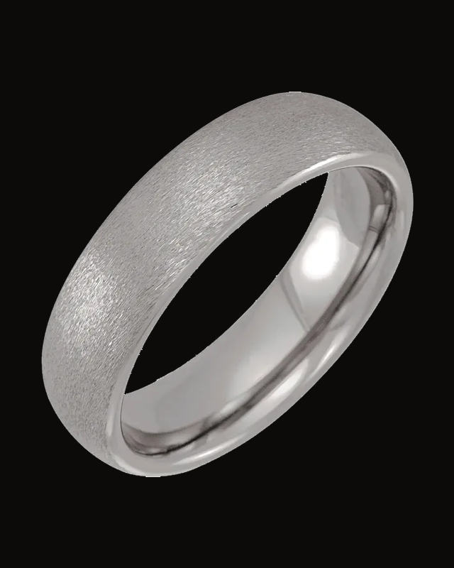 Comfort-Fit Band With Satin Finish — Tungsten · 6 mm