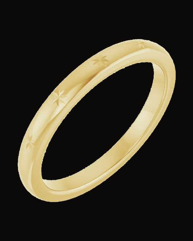 Celestial Standard-Fit Flat Band — 14K Yellow Gold · 2.2 mm