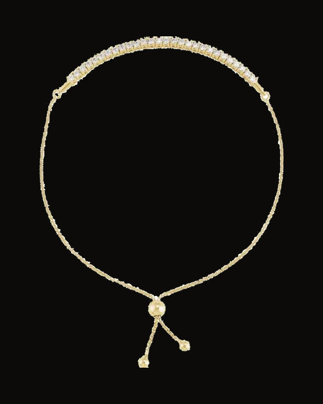 1 5/8 CTW Lab-Grown Diamond Bolo Bracelet — 14K Yellow Gold-Plated