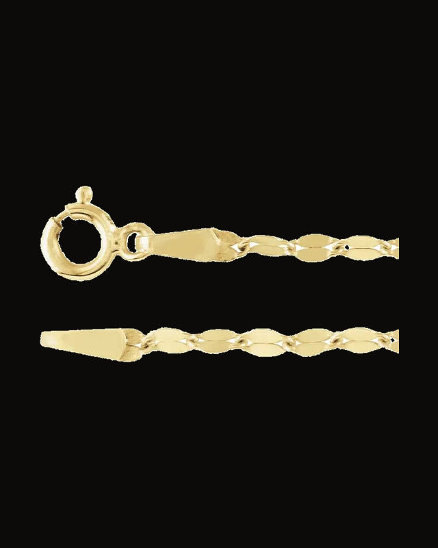 1.9 mm Keyhole Chain — 14K Yellow Gold