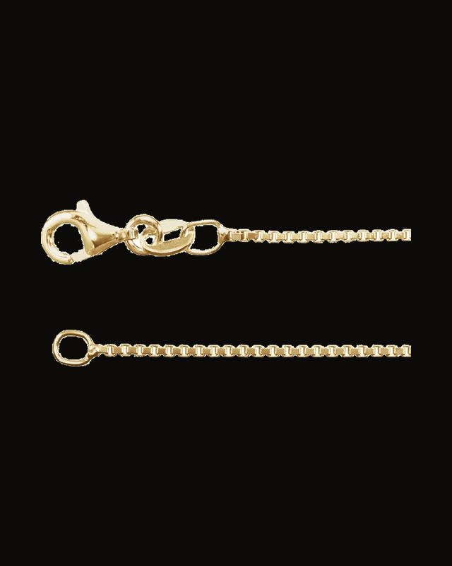 1 mm Diamond-Cut Box Chain — 18K Yellow Gold-Plated on 18K Yellow Gold Vermeil