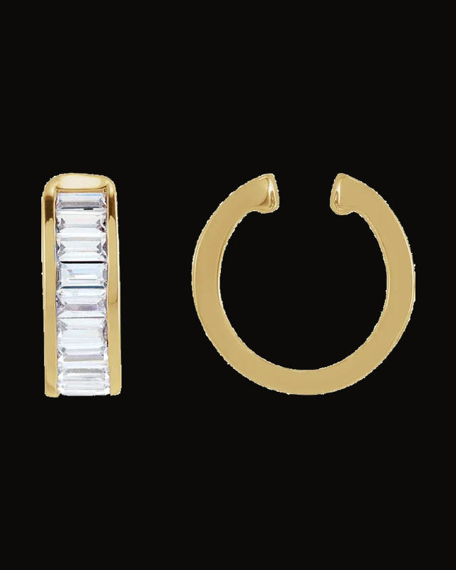 3/4 CTW Lab-Grown Diamond Ear Cuff — 14K Yellow / White Gold