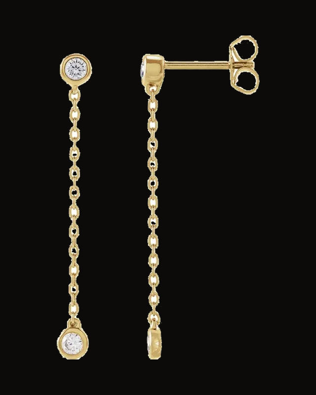 1/4 CTW Lab-Grown Diamond Chain Earrings